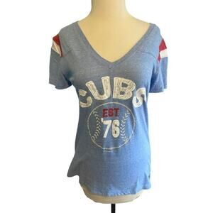 Large Chicago Cubs 5th & Ocean Baseball V-neck T-shirt